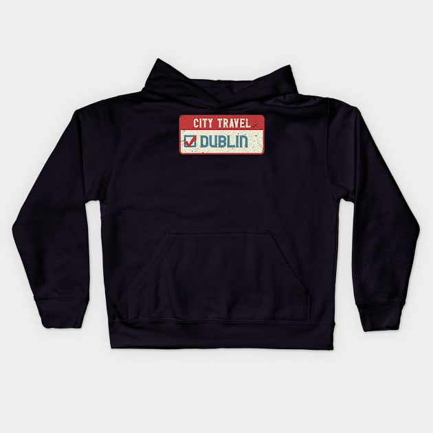 Dublin city travel Kids Hoodie by SerenityByAlex